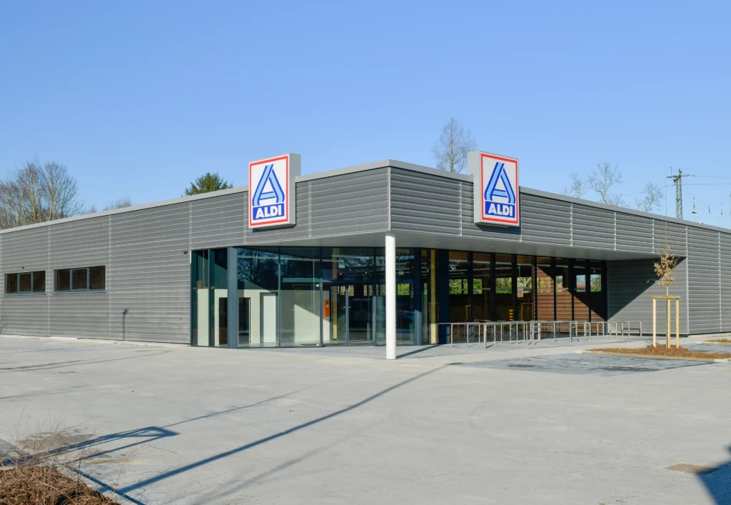 Ein neu gebauter ALDI Markt